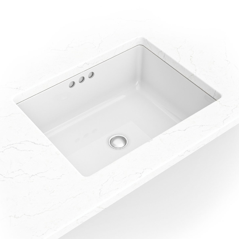 VANITY WHITE RECTANGLE PORCELAIN 2015 FLAT