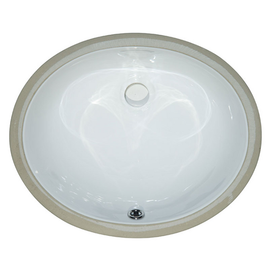 VANITY WHITE OVAL PORCELAIN 1512