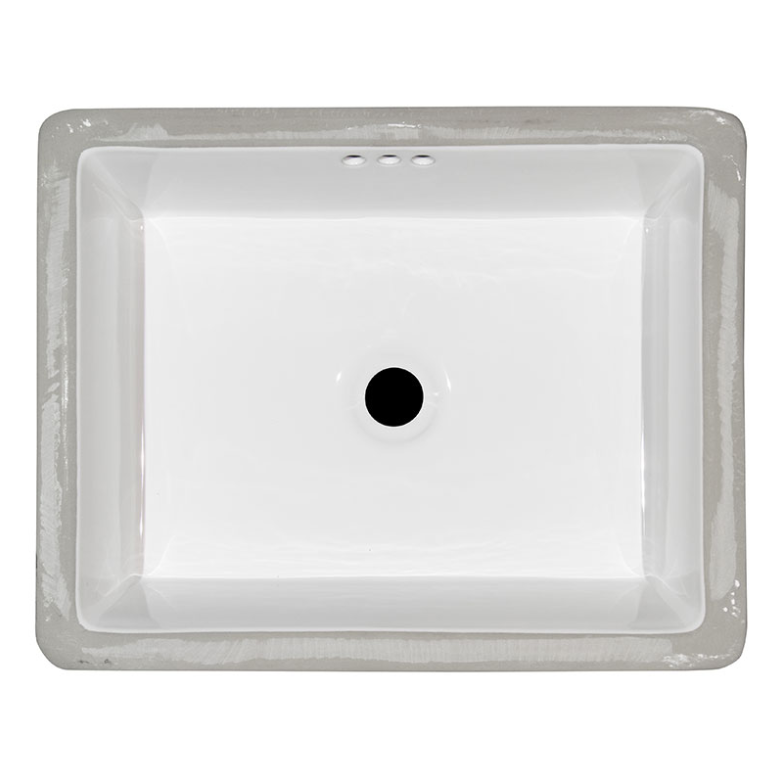 VANITY WHITE RECTANGLE PORCELAIN 2015 FLAT