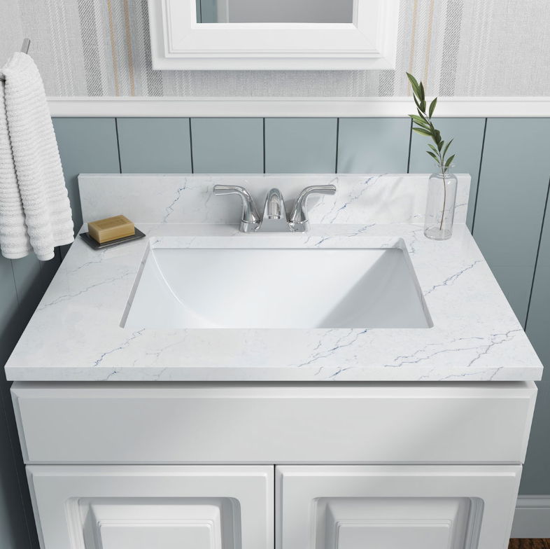 VANITY WHITE RECTANGLE PORCELAIN 2015