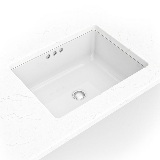 VANITY WHITE RECTANGLE PORCELAIN 2015 FLAT