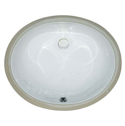 VANITY WHITE OVAL PORCELAIN 1512