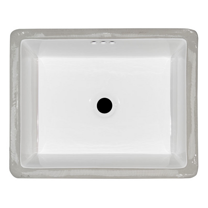 VANITY WHITE RECTANGLE PORCELAIN 2015 FLAT