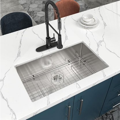 OX-URD30189-US Oxwiser Handmade Stainless Steel Kitchen Sink Kit