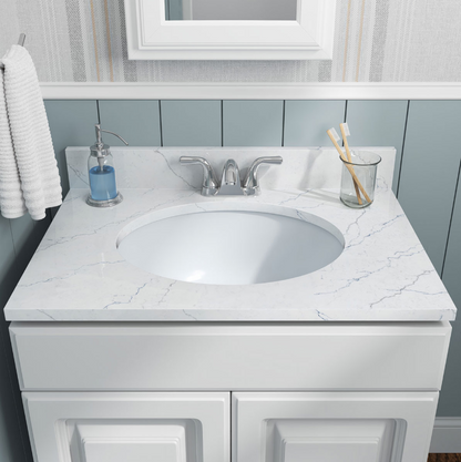 VANITY WHITE OVAL PORCELAIN 1714