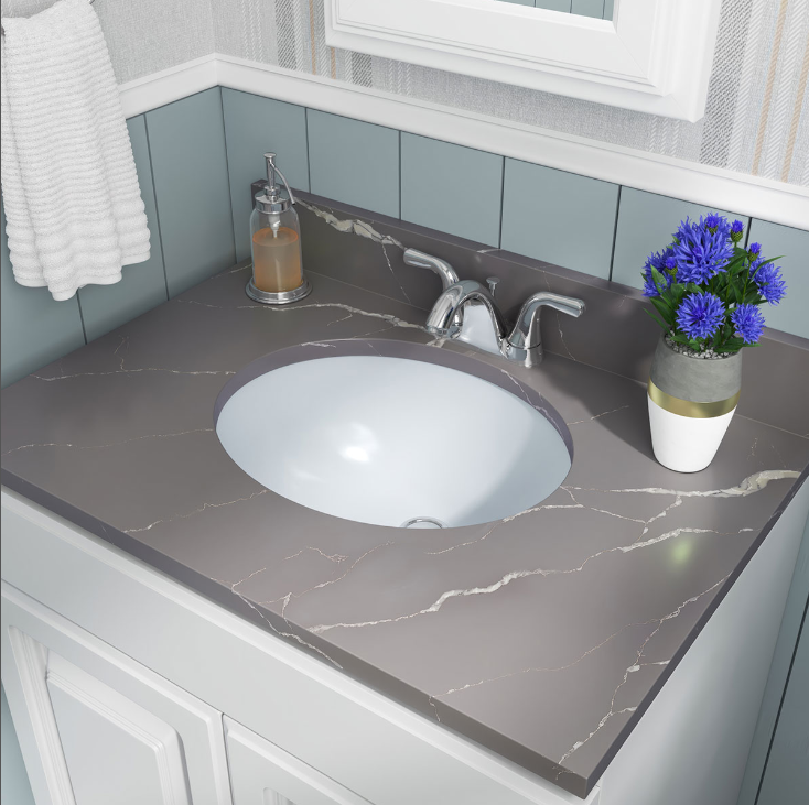 VANITY WHITE OVAL PORCELAIN 1512