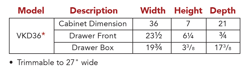 SW-VKD36 Specs