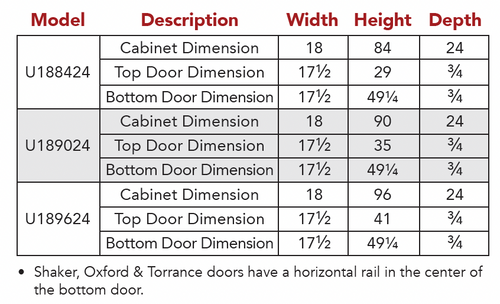 Utility cabinet 2 doors