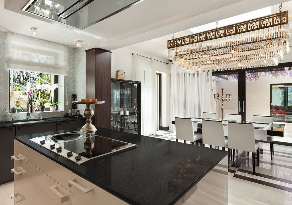 MSI Black Pearl Granite Countertop - Kitchen room scene