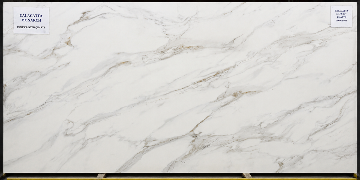 Calacatta Monarch Quartz Countertop slab image